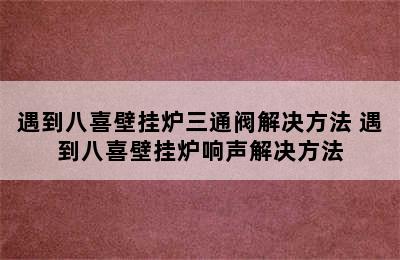 遇到八喜壁挂炉三通阀解决方法 遇到八喜壁挂炉响声解决方法